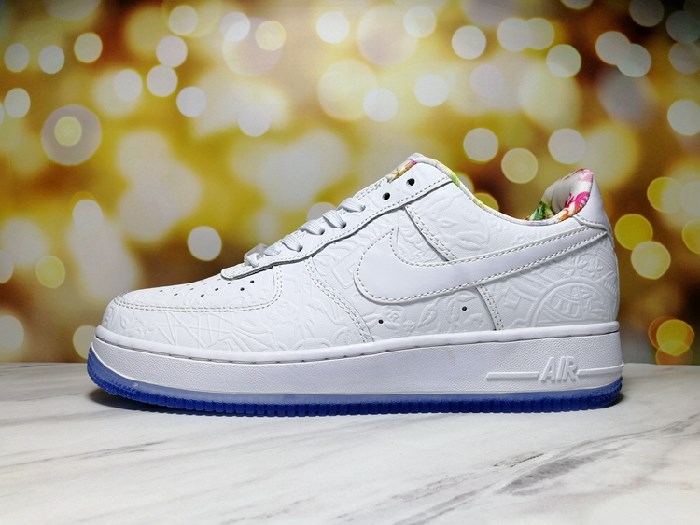 Women's Air Force 1 White/Blue Shoes 125